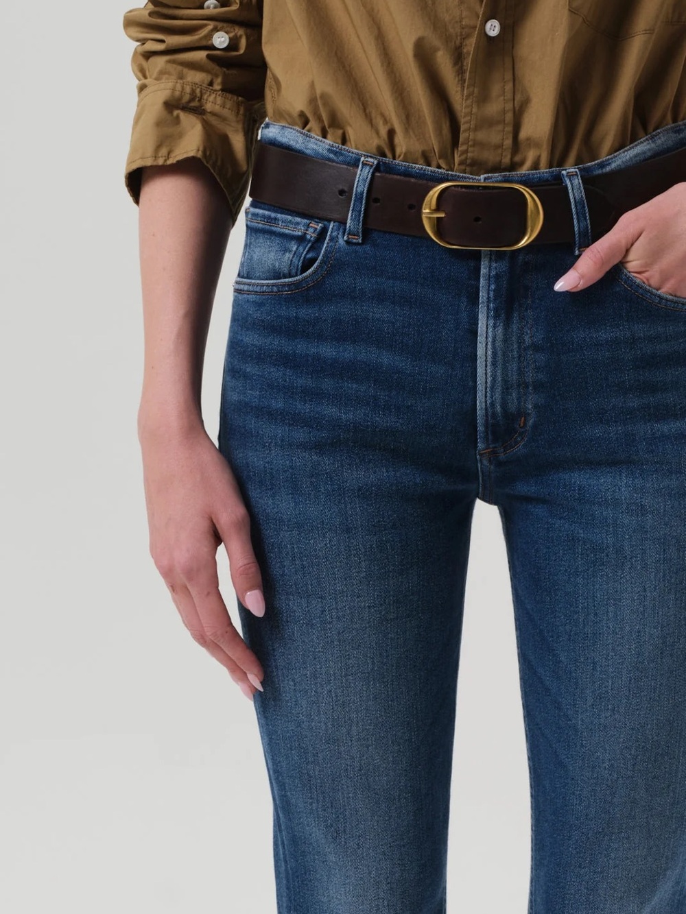 Citizens Of Humanity ISOLA Dark Blue High-Rise cropped Jeans
